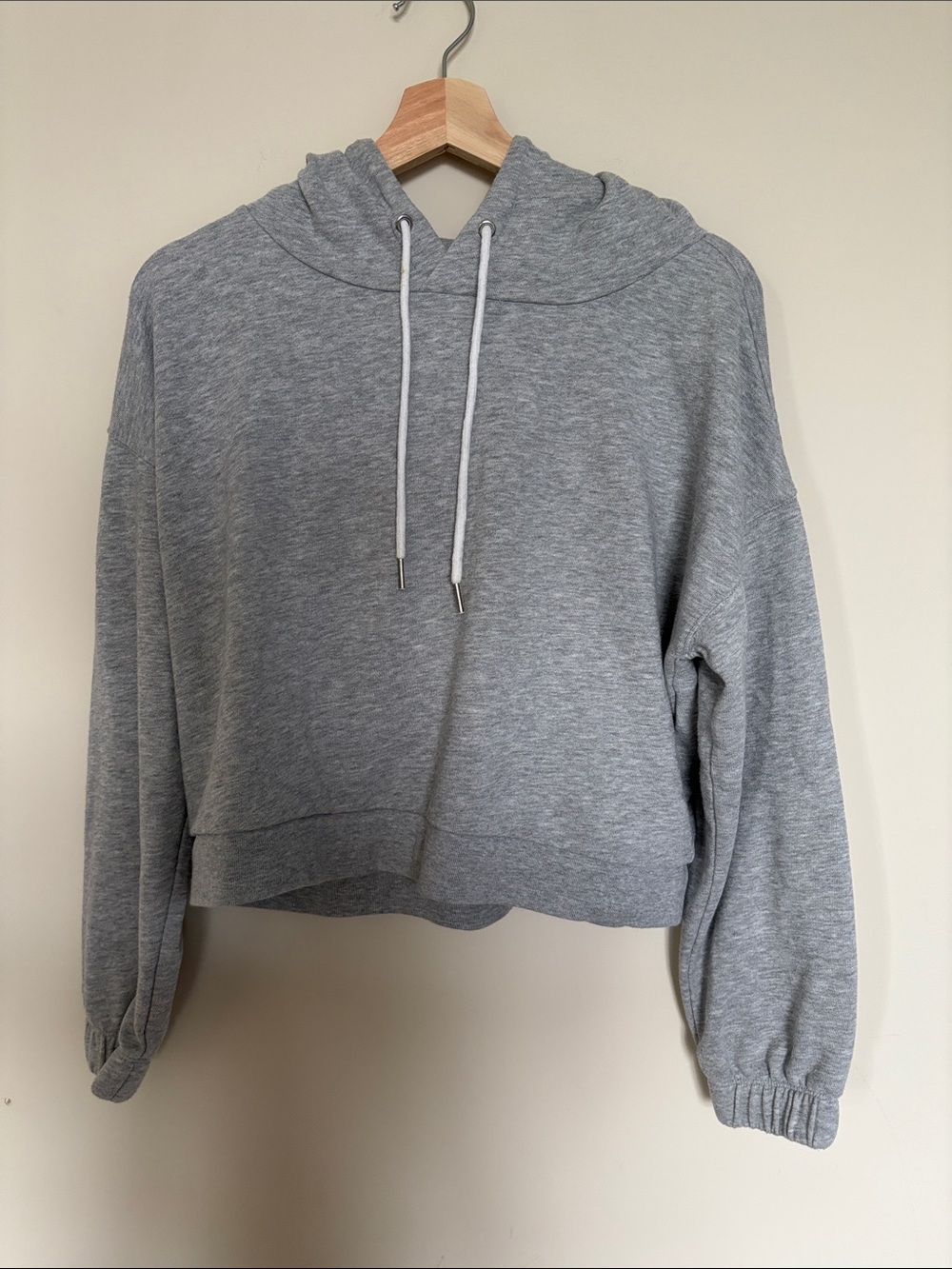 GAP Gray Cropped Hoodie Sweatshirt